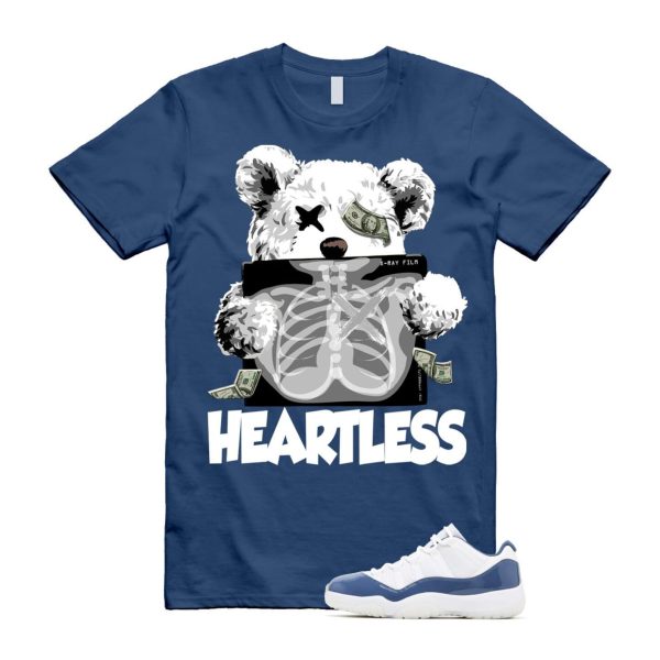 11 Diffused Blue White Midnight Navy Football Grey Retro Low T Shirt Match HEART ,FV5104-104 Jezsport.com