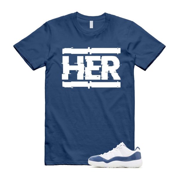 11 Diffused Blue White Midnight Navy Football Grey Retro Low T Shirt Match HER ,FV5104-104 Jezsport.com