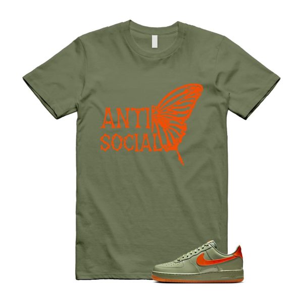 Air Force 1 Wet Putty 2.0 Low '07 Premium Oil Green Safety Orange T Shirt Match ASB Jezsport.com