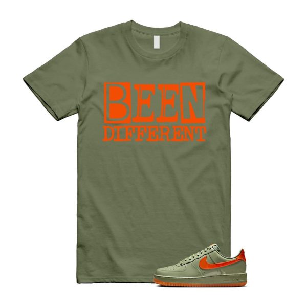 Air Force 1 Wet Putty 2.0 Low '07 Premium Oil Green Safety Orange T Shirt Match BEEN Jezsport.com