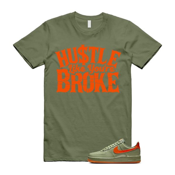 Air Force 1 Wet Putty 2.0 Low '07 Premium Oil Green Safety Orange T Shirt Match BROKE ,HJ9118-386 Jezsport.com