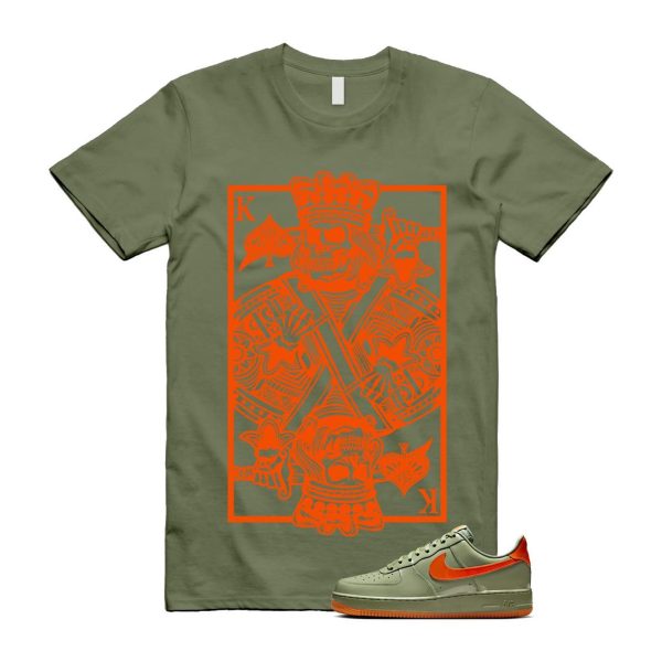 Air Force 1 Wet Putty 2.0 Low '07 Premium Oil Green Safety Orange T Shirt Match KC ,HJ9118-386 Jezsport.com