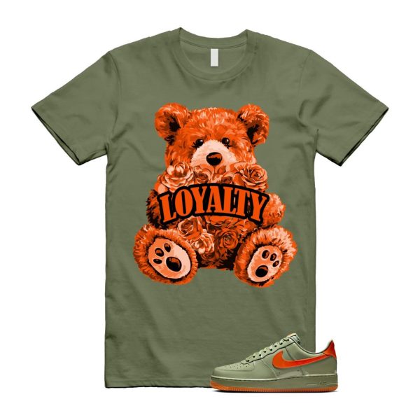 Air Force 1 Wet Putty 2.0 Low '07 Premium Oil Green Safety Orange T Shirt Match LYLTY Jezsport.com