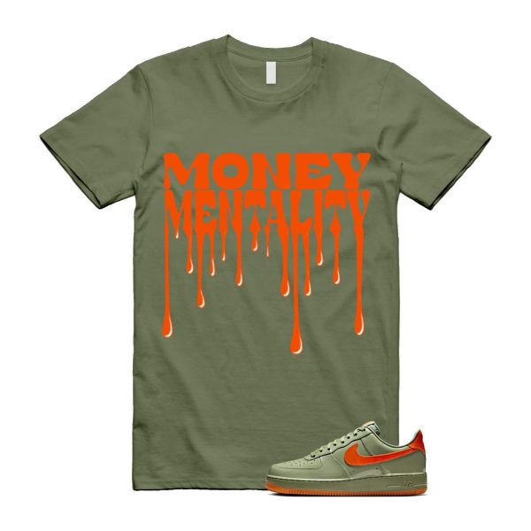 Air Force 1 Wet Putty 2.0 Low '07 Premium Oil Green Safety Orange T Shirt Match MENTALITY ,HJ9118-386 Jezsport.com