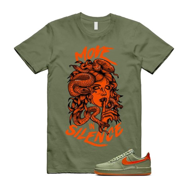 Air Force 1 Wet Putty 2.0 Low '07 Premium Oil Green Safety Orange T Shirt Match MIS ,HJ9118-386 Jezsport.com