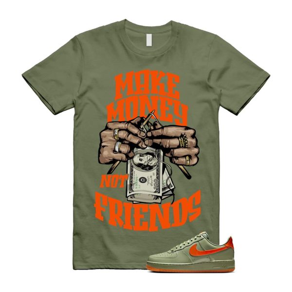 Air Force 1 Wet Putty 2.0 Low '07 Premium Oil Green Safety Orange T Shirt Match MM ,HJ9118-386 Jezsport.com