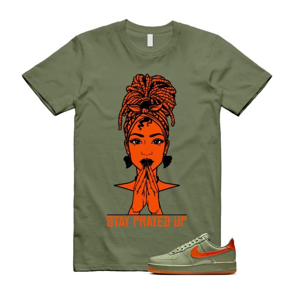 Air Force 1 Wet Putty 2.0 Low '07 Premium Oil Green Safety Orange T Shirt Match PRAY Jezsport.com