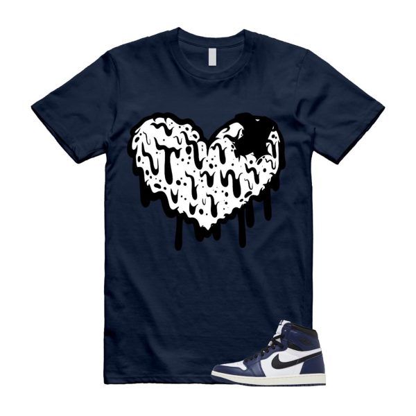 1 Midnight Navy Black White Sail Retro High OG T Shirt Match DRHRT ,FD1437-401 Jezsport.com