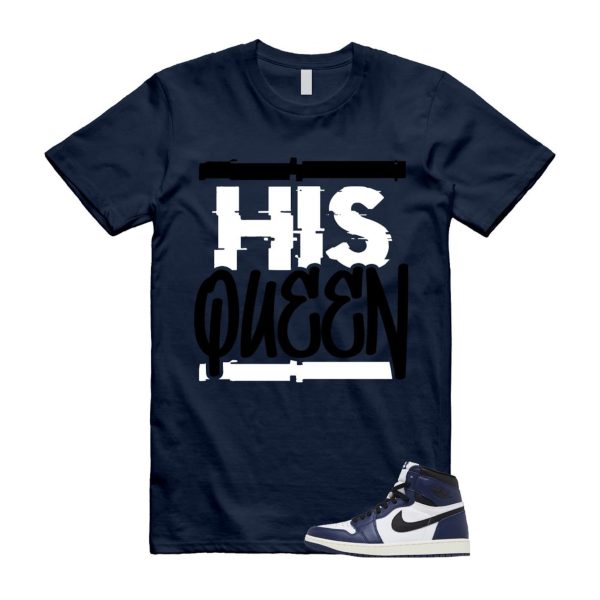 1 Midnight Navy Black White Sail Retro High OG T Shirt Match HQ ,FD1437-401 Jezsport.com