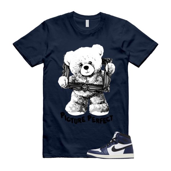 1 Midnight Navy Black White Sail Retro High OG T Shirt Match PIC ,FD1437-401 Jezsport.com