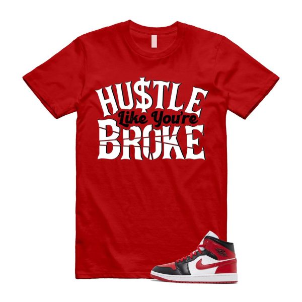 1 Alternate Bred Toe Gym Red Black White Mid T Shirt Match BROKE ,BQ6472-079 Jezsport.com