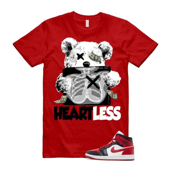 1 Alternate Bred Toe Gym Red Black White Mid T Shirt Match HEART ,BQ6472-079 Jezsport.com