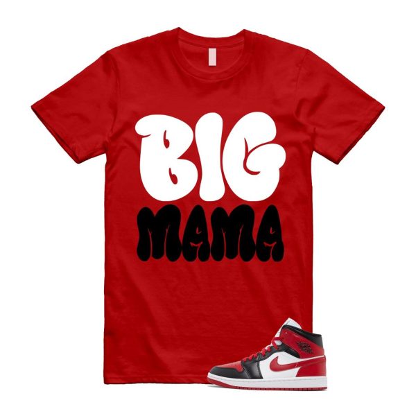 1 Alternate Bred Toe Gym Red Black White Mid T Shirt Match MAMA ,BQ6472-079 Jezsport.com