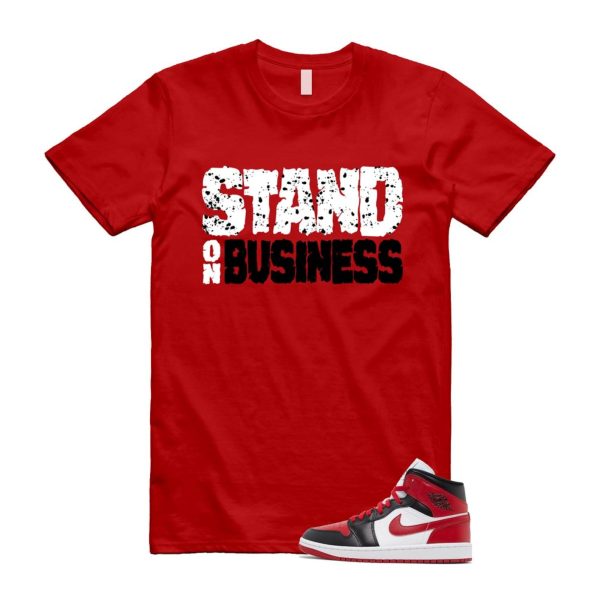 1 Alternate Bred Toe Gym Red Black White Mid T Shirt Match SOB ,BQ6472-079 Jezsport.com