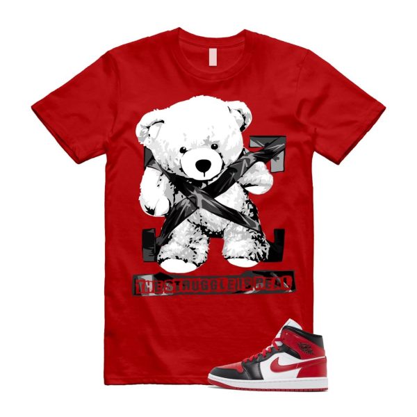 1 Alternate Bred Toe Gym Red Black White Mid T Shirt Match STRUG ,BQ6472-079 Jezsport.com