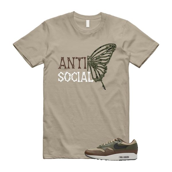 Air Max 1 Essential Premium Cargo Khaki Neutral Olive Cacao Wow T Shirt Match ASB Jezsport.com