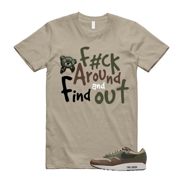 Air Max 1 Essential Premium Cargo Khaki Neutral Olive Cacao Wow T Shirt Match FCK Jezsport.com