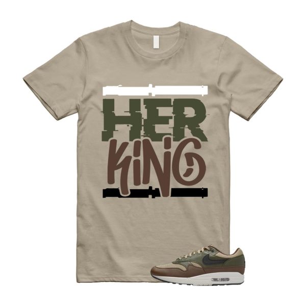 Air Max 1 Essential Premium Cargo Khaki Neutral Olive Cacao Wow T Shirt Match HK Jezsport.com