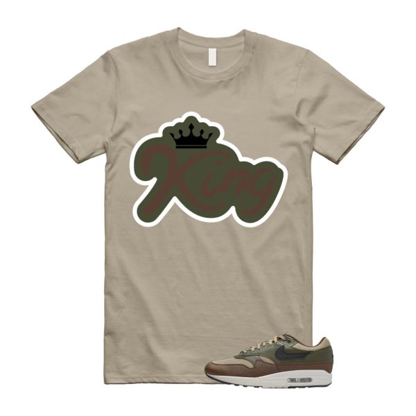 Air Max 1 Essential Premium Cargo Khaki Neutral Olive Cacao Wow T Shirt Match K2 Jezsport.com