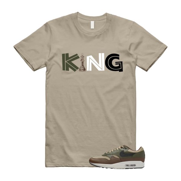 Air Max 1 Essential Premium Cargo Khaki Neutral Olive Cacao Wow T Shirt Match KING Jezsport.com