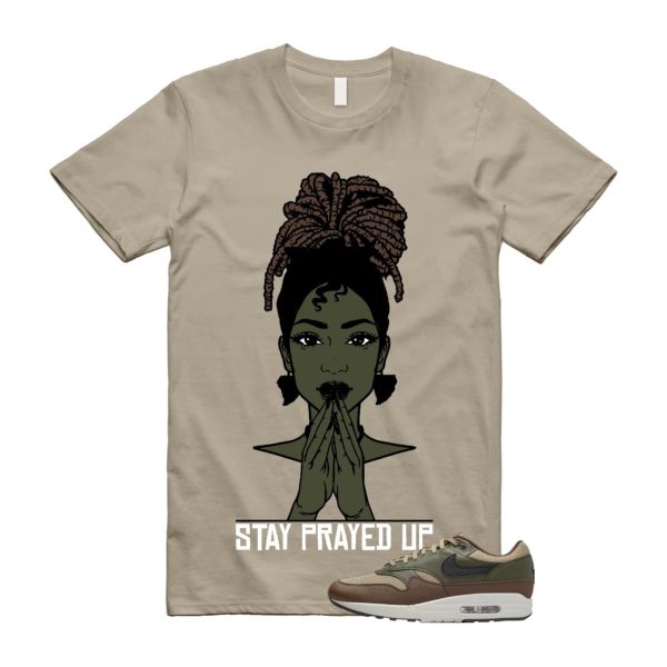 Air Max 1 Essential Premium Cargo Khaki Neutral Olive Cacao Wow T Shirt Match PRAY Jezsport.com