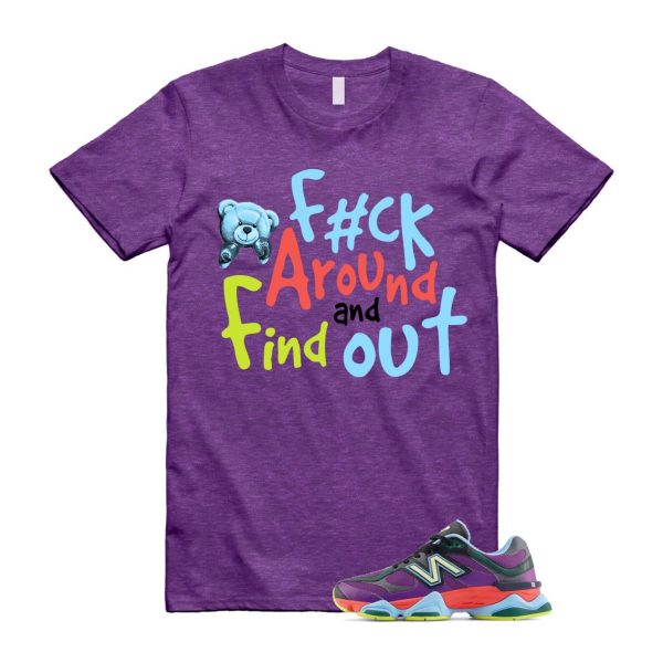 9060 Neon Nights Purple Red Blue Black T Shirt Match FCK ,U9060RPO Jezsport.com