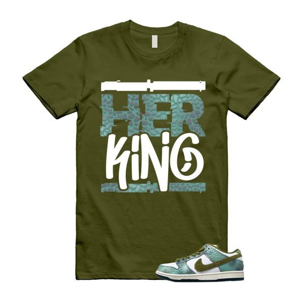 Dunk Chameleon Oil Green Desert Moss White Low SB T Shirt Match HK ,HJ3386-300 Jezsport.com