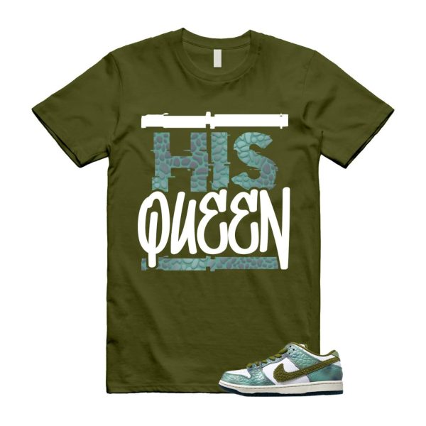 Dunk Chameleon Oil Green Desert Moss White Low SB T Shirt Match HQ ,HJ3386-300 Jezsport.com