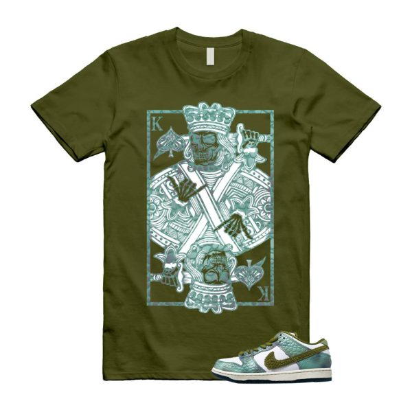 Dunk Chameleon Oil Green Desert Moss White Low SB T Shirt Match KC ,HJ3386-300 Jezsport.com