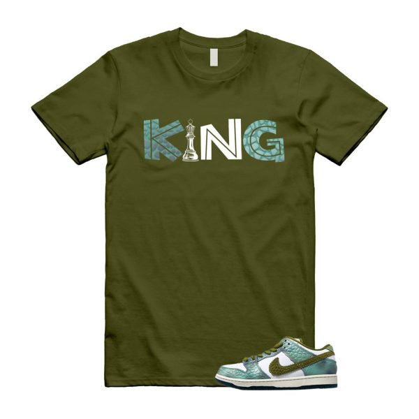 Dunk Chameleon Oil Green Desert Moss White Low SB T Shirt Match KING ,HJ3386-300 Jezsport.com