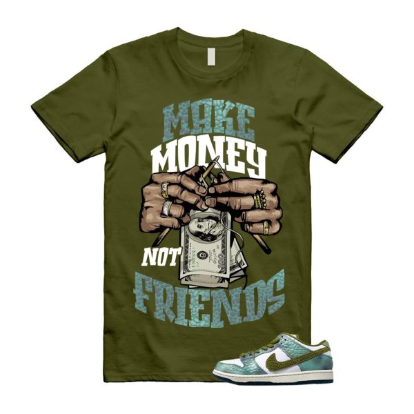 Dunk Chameleon Oil Green Desert Moss White Low SB T Shirt Match MM ,HJ3386-300 Jezsport.com