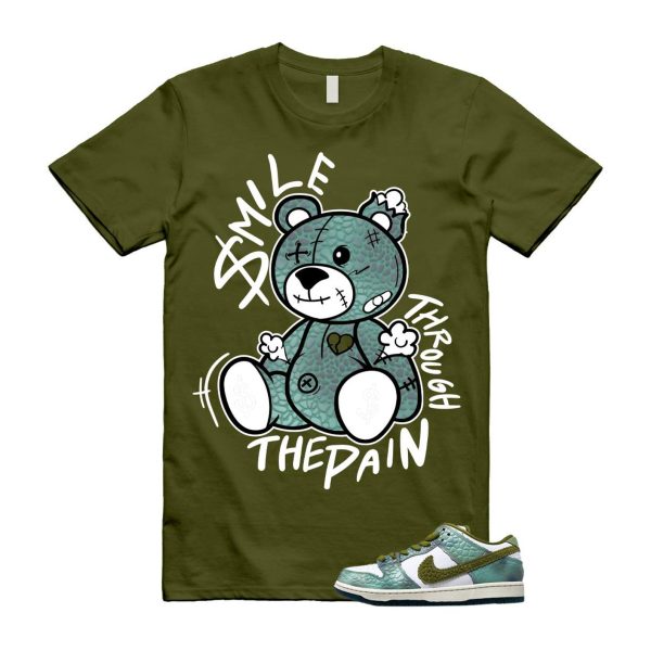 Dunk Chameleon Oil Green Desert Moss White Low SB T Shirt Match SM2 ,HJ3386-300 Jezsport.com