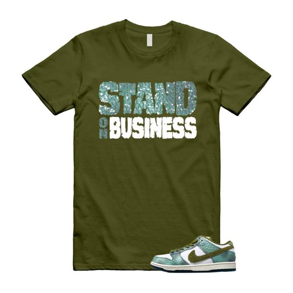 Dunk Chameleon Oil Green Desert Moss White Low SB T Shirt Match SOB ,HJ3386-300 Jezsport.com