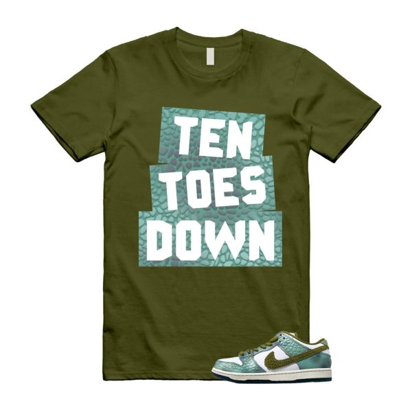 Dunk Chameleon Oil Green Desert Moss White Low SB T Shirt Match TTD ,HJ3386-300 Jezsport.com