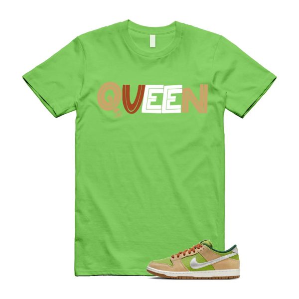 Dunk Escargot SB Low Sesame Pear Fir Sail Light British Tan T Shirt Match QUEEN ,FQ7585-200 Jezsport.com