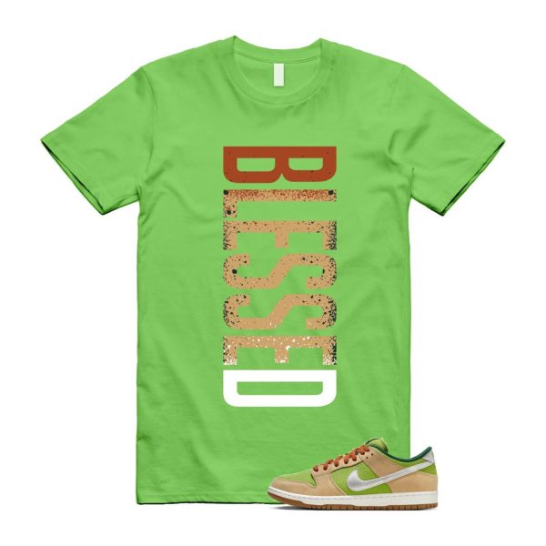 Dunk Escargot SB Low Sesame Pear Fir Sail Light British Tan T Shirt Match VERTBLS ,FQ7585-200 Jezsport.com