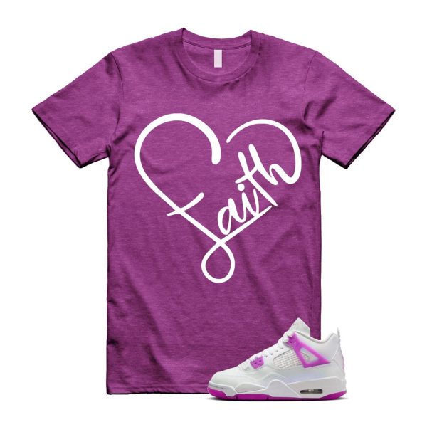 4 Hyper Violet White T Shirt Match FAITH ,FQ1314-151 Jezsport.com