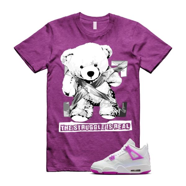 4 Hyper Violet White T Shirt Match STRUG ,FQ1314-151 Jezsport.com