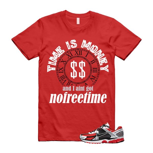 Zoom Vomero 5 Bright Crimson Silver Black White T Shirt Match FREE TIME Jezsport.com