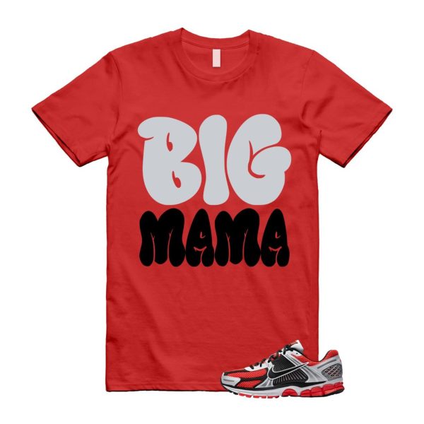 Zoom Vomero 5 Bright Crimson Silver Black White T Shirt Match MAMA Jezsport.com