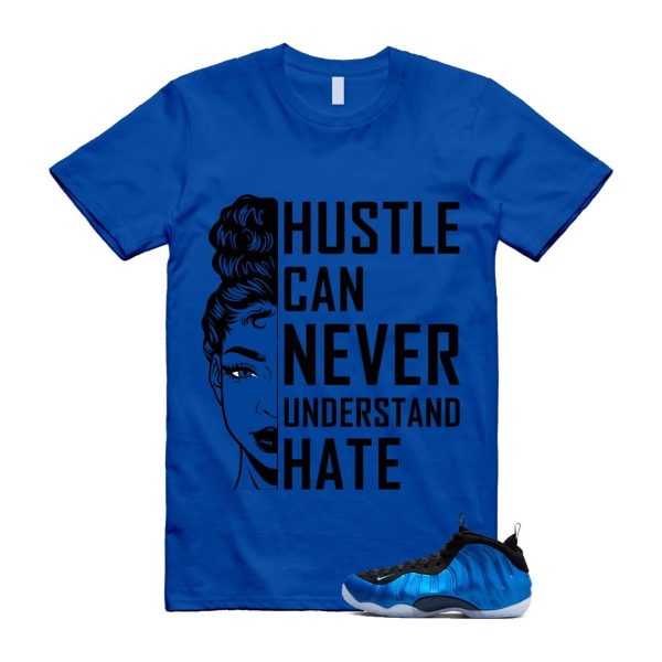 Foamposite Royal International Blue One Air White Black Clear T Shirt Match HUSTLE ,FQ8181-511 Jezsport.com