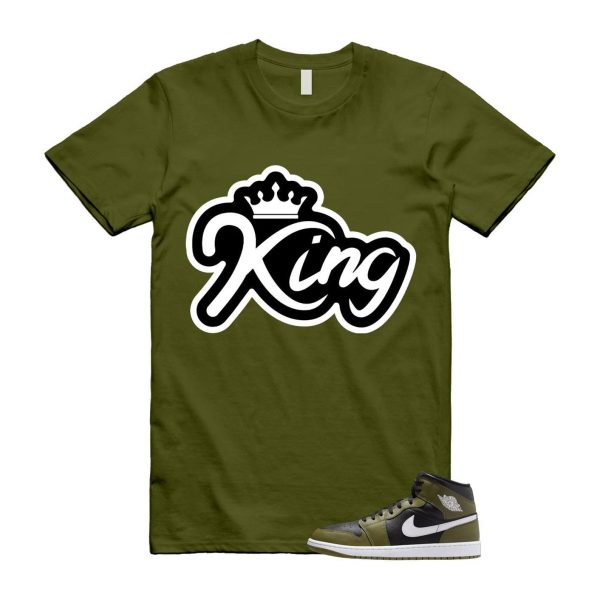 1 Sequoia Olive Green Black White Air Mid T Shirt Match K2 Jezsport.com