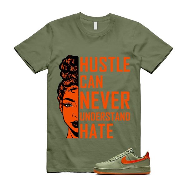 Air Force 1 Wet Putty 2.0 Low '07 Premium Oil Green Safety Orange T Shirt Match HUSTLE ,HJ9118-386 Jezsport.com