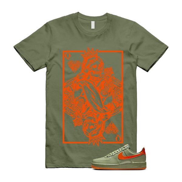 Air Force 1 Wet Putty 2.0 Low '07 Premium Oil Green Safety Orange T Shirt Match QC ,HJ9118-386 Jezsport.com