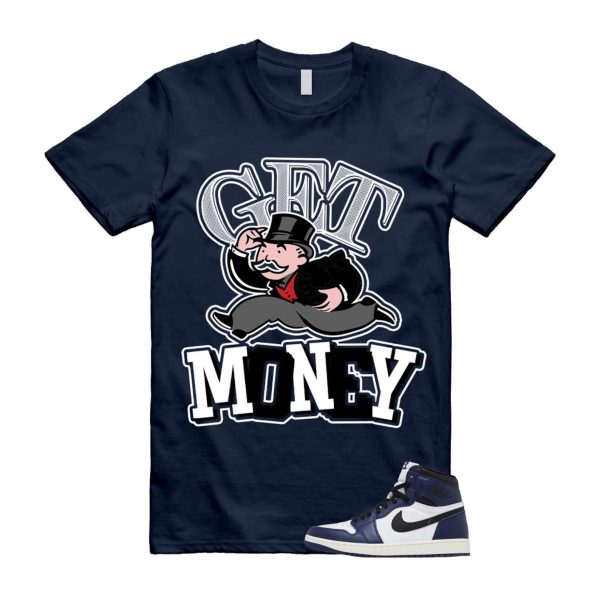 1 Midnight Navy Black White Sail Retro High OG T Shirt Match GM ,FD1437-401 Jezsport.com