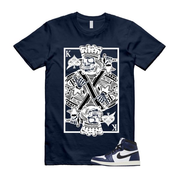 1 Midnight Navy Black White Sail Retro High OG T Shirt Match KC ,FD1437-401 Jezsport.com