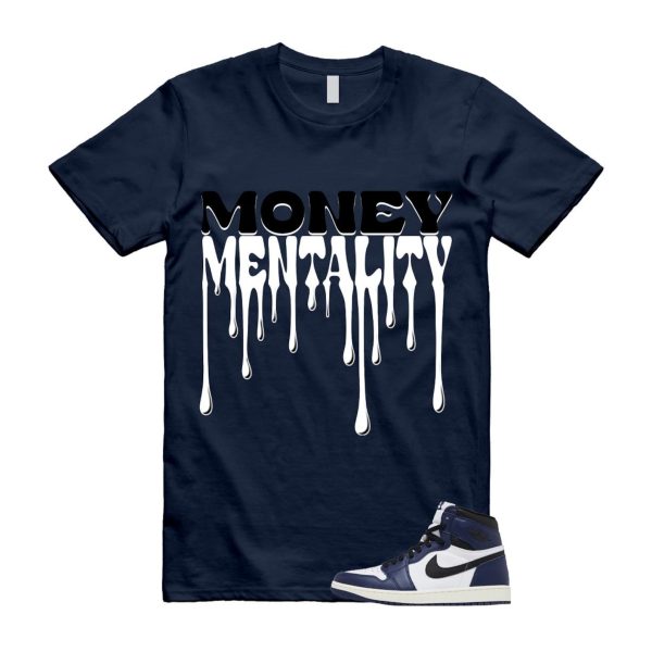 1 Midnight Navy Black White Sail Retro High OG T Shirt Match MENTALITY ,FD1437-401 Jezsport.com