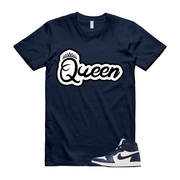 1 Midnight Navy Black White Sail Retro High OG T Shirt Match Q2 ,FD1437-401 Jezsport.com