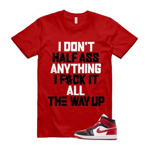 1 Alternate Bred Toe Gym Red Black White Mid T Shirt Match HALF ,BQ6472-079 Jezsport.com