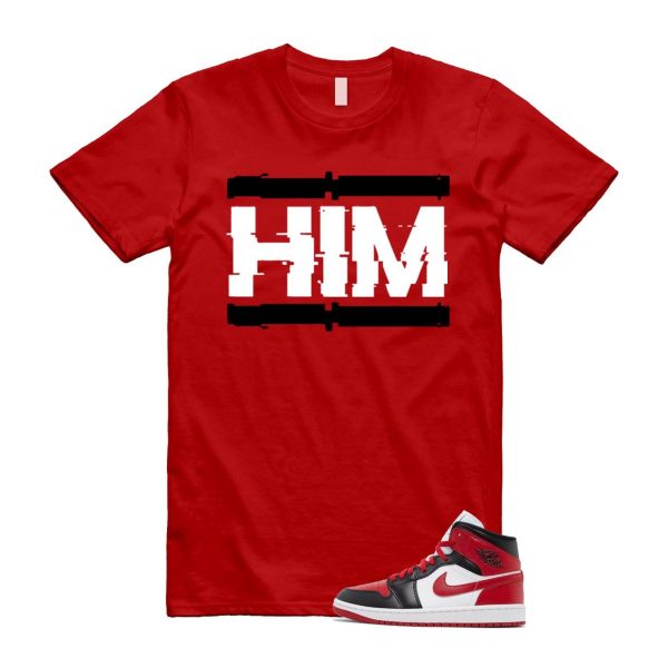 1 Alternate Bred Toe Gym Red Black White Mid T Shirt Match HIM ,BQ6472-079 Jezsport.com